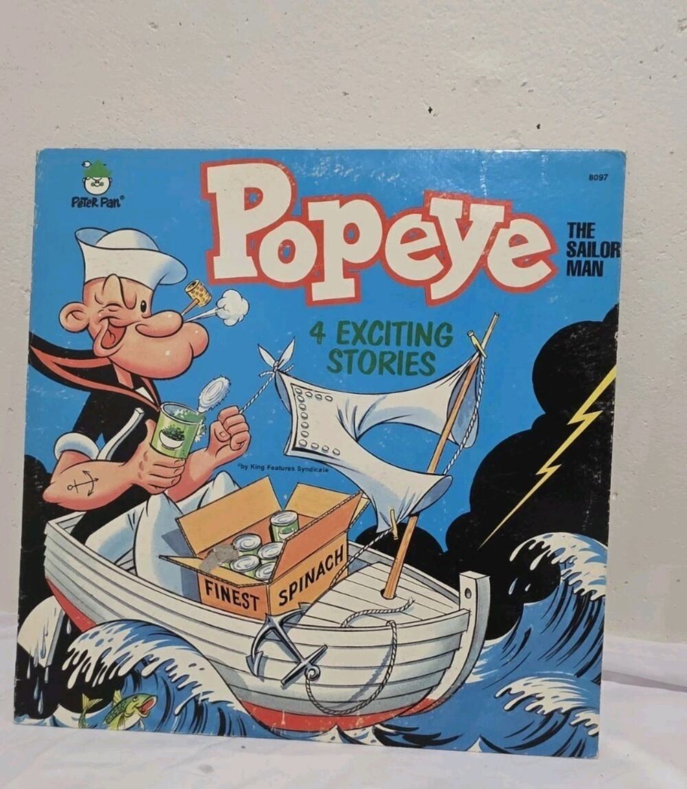 Popeye The Sailor Man 4 Exciting Stories LP Peter Pan Records #8097 Record